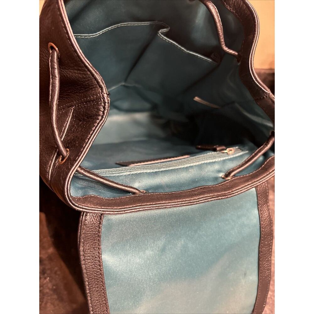 Coach Purse Womens Black Pebbled Leather Park Backpack #24385 Adjustable Straps - Picture 2 of 10